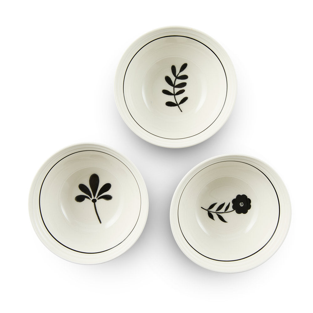 Salt & Pepper Bistro Condiment Bowls 8cm – Set of 3