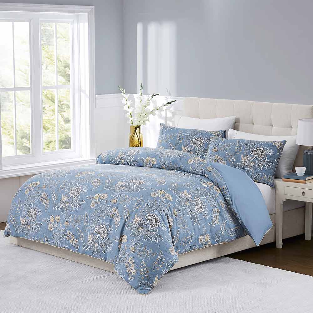 Laura Ashley Marlbrook Dusky Seaspray Quilt Cover Set