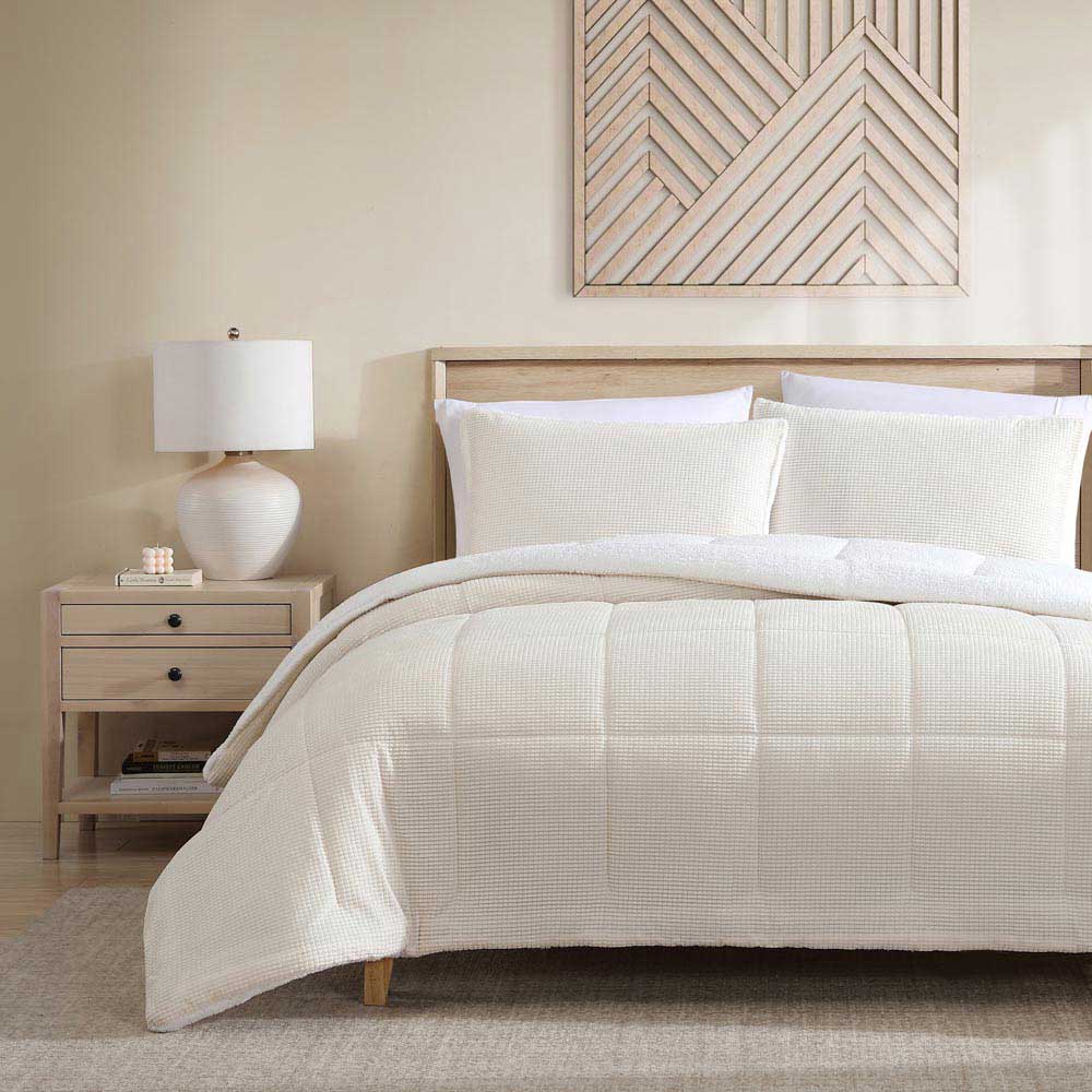 Ardor Boudoir Avalon Faux Fur Sherpa 3 Piece Comforter Set