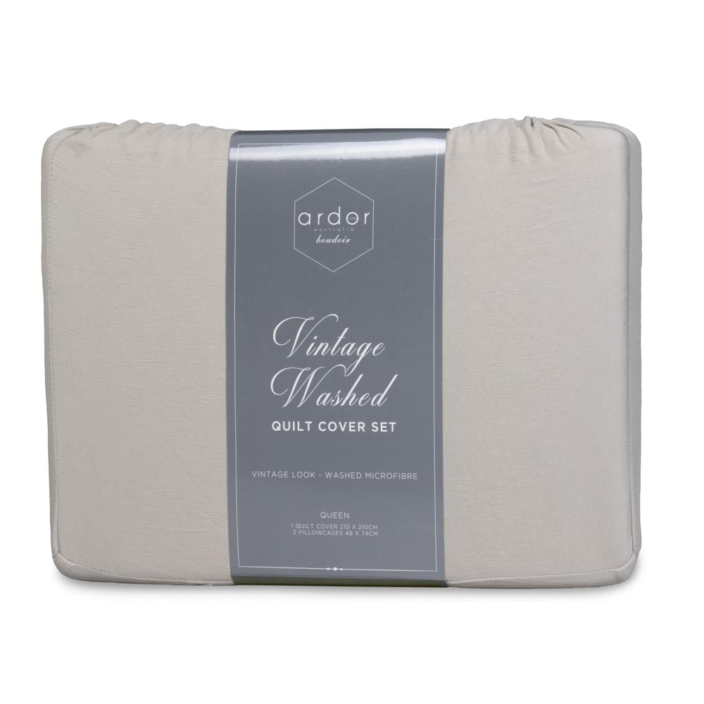 Ardor Boudoir Vintage Washed Quilt Cover Set - Image 4