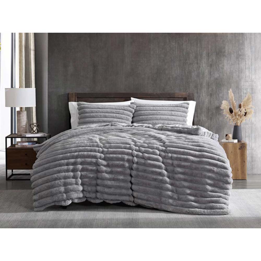 Ardor Boudoir Jax Chunky Faux Fur Quilt Cover Set - Image 2