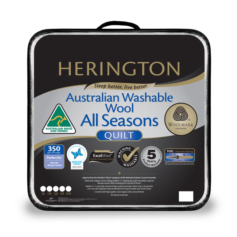 Herington Washable Australian Wool All Seasons Quilt