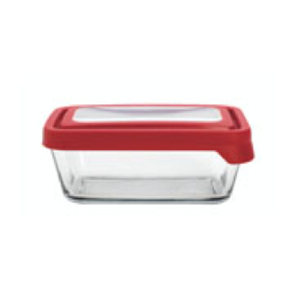 Anchor Hocking Trueseal Storage Container Rectangle 4.75 Cup Cherry