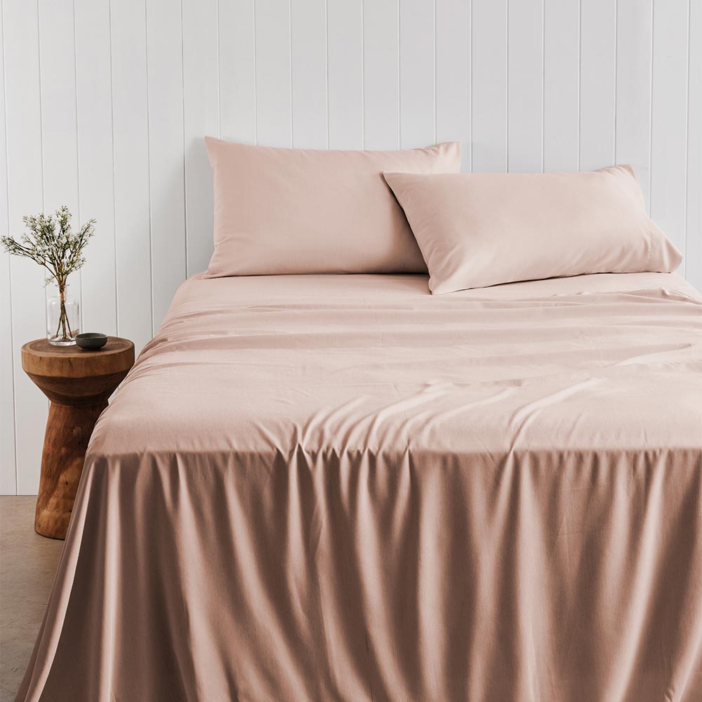 Adorn Living Bamboo Blend Sheet Set Nude Pink