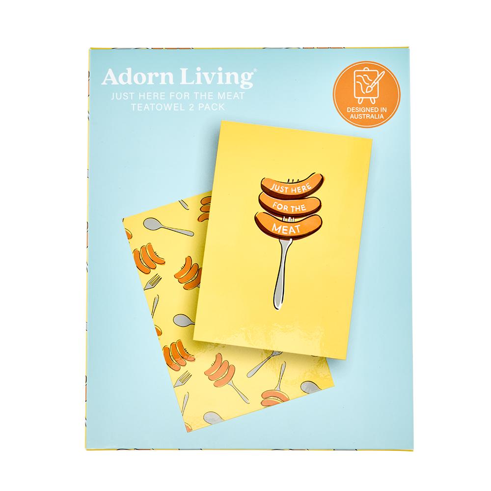 Adorn Living Set of 2 Meat Tea Towels - Image 5