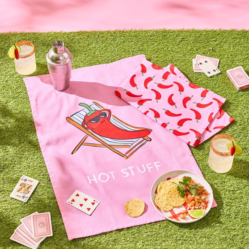 Adorn Living Set of 2 Hot Stuff Tea Towels - Image 4