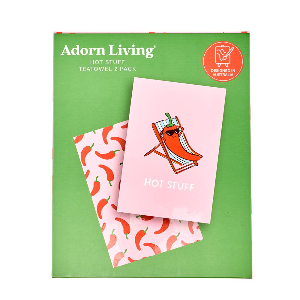 Adorn Living Set of 2 Hot Stuff Tea Towels - Image 5