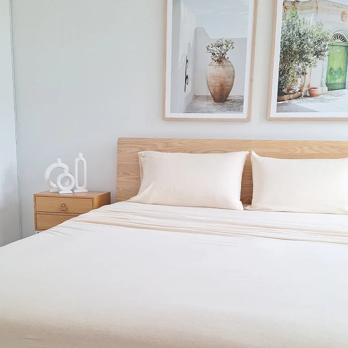 Lorraine Lea Rory Jersey Single Sheet Set -Sand