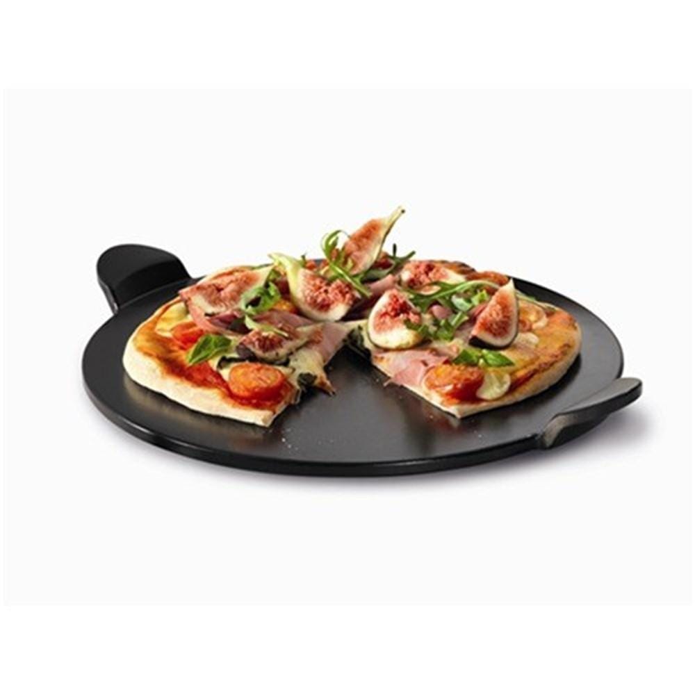 baccarat-gourmet-46cm-pizza-stone-with-handles-black-baccara