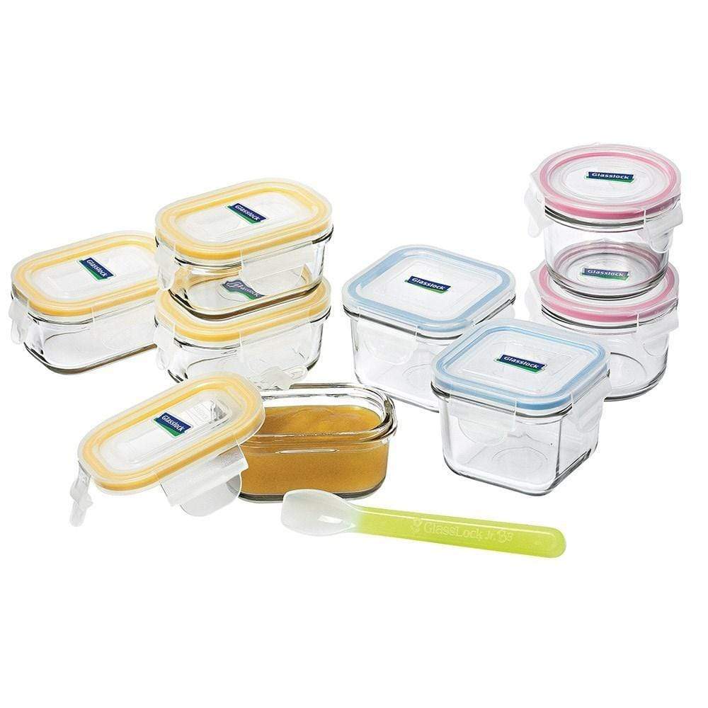 glasslock-9-piece-baby-food-container-set-with-silicone-spoo